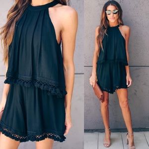 Vici Larkspur Romper black sz small NWT